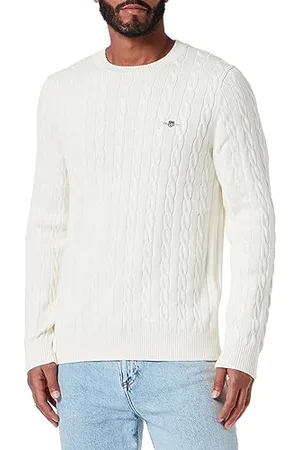 GANT Herren Cotton Cable C-neck Pullover, , M EU
