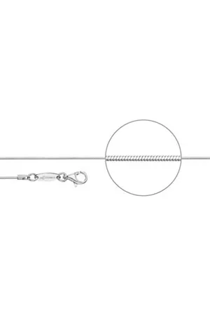 Der Kettenmacher Damen Halskette Schlangenkette Diamantiert aus Sterlingsilber in der Farbe , Länge: 45cm, S1-45S