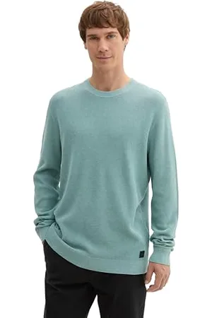 TOM TAILOR Herren Basic Strickpullover aus Baumwolle, , XXL