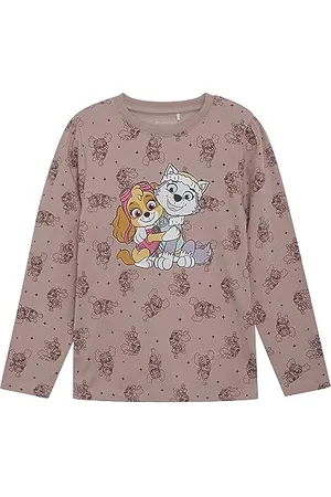 Minymo Mädchen Langarm T-Shirt mit PAW Patrol All Over Druck