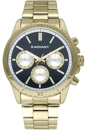 Radiant Tech Kollektion - Analoguhr. Herren-Armbanduhr. Armbanduhr mit blauem Zifferblatt und silbernem Metallarmband. Größe 44mm. 5ATM.