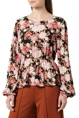 ONLY Onlnova Life L/S Peplum TOP AOP PTM