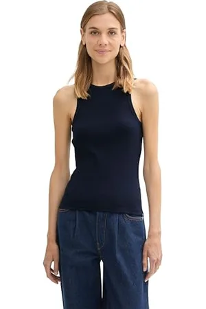 TOM TAILOR Damen Basic Tanktop mit RIPP, , XXL