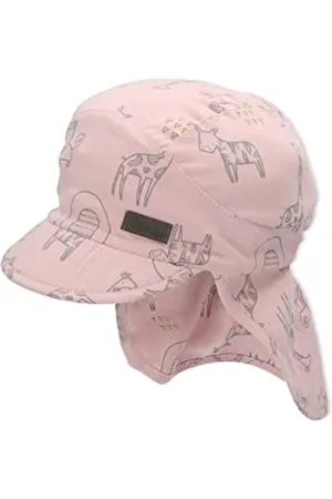 Sterntaler Mädchen Schirmmütze mit Nackenschutz Zoo Sonnenhut, , 47
