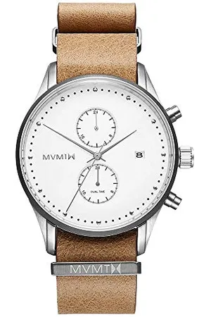 MVMT Analog Quarzuhr für Herren mit Beiges Lederarmband - D-MV01-WT