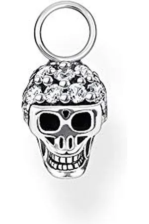 Thomas Sabo Damen Ohrring Anhänger Totenkopf silber, 925 Sterlingsilber