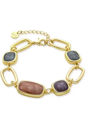 Luxenter Pulsera de Resina Multicolor acabada en oro amarillo de 18K - Orzur