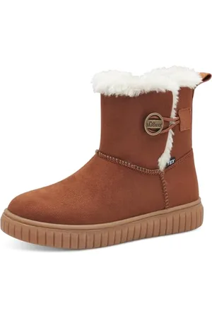 QS by s.Oliver Jungen Winterstiefel Gefüttert Wasserabweisend, Braun , 33 EU