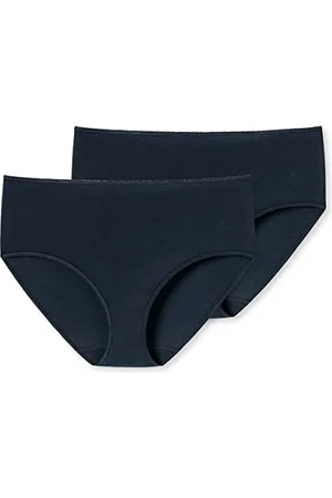 Schiesser Damen - Midi Slip - 2er Pack (L Dunkelblau)