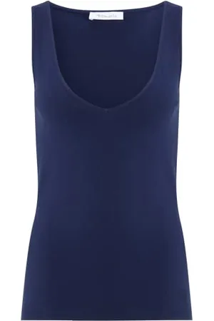 Tamaris Damen Einfaches Tank ANKUM Blau L