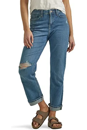 Lee Damen Boyfriend mittlerer Taille Jeans, , 48