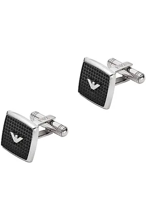 Emporio Armani Manschettenknöpfe für Männer Edelstahl Manschettenknöpfe, Länge: 15mm, Breite: 15mm, Höhe: 2.7mm, EGS2997040
