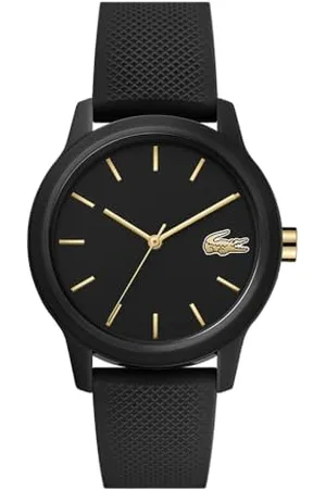 Lacoste Analog Quarzuhr für Damen Kollektion .12.12 Ladies mit Schwarzes Silikonarmband - 2001064