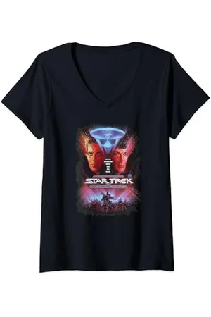 Star Trek The Final Frontier Movie T-Shirt mit V-Ausschnitt