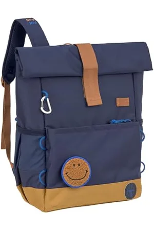 LÄSSIG Kinderrucksack mit Brustgurt Freizeitrucksack wasserabweisend, 15 Liter/Medium Rolltop Backpack navy