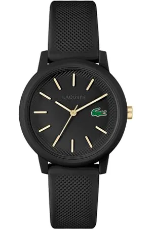 Lacoste Analog Quarzuhr für Damen Kollektion .12.12 mit Schwarzes Silikonarmband - 2001212