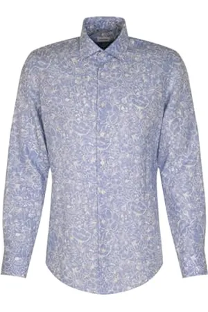 Seidensticker Herren Shaped Fit Langarm Hemd, , 44