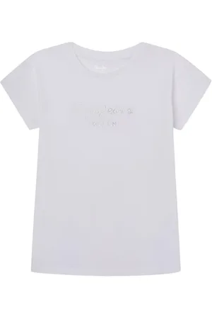 Pepe Jeans Mädchen Nuria T-Shirt, Weiß (Weiß), 10 Jahre