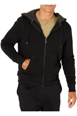Amazon Herren Hoodie mit Sherpa-Futter und durchgehendem Reißverschluss, , M