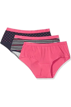 Dim Hipster Les Pockets Baumwolle mit Farben & Mustern Damen x3, Pink, M