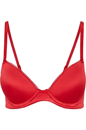 HUGO BOSS Damen Push-up Blink Underwire Bra, Bright Red620, 80 / C EU