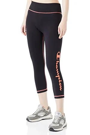Champion Damen Athletic C-Sport Quick Dry Big Logo High Waist Capri Leggings, , S