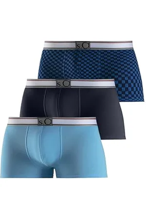 QS by s.Oliver Herren Hipster im 3er-Pack, blau Marine AOP, M