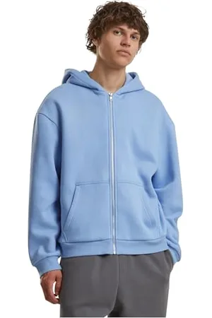 Build Your Brand Herren By285-fluffy Zip Hoody Sweatshirt, PowderBlue, 5XL EU