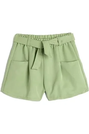 Koton Girls Shorts Belt Detail Pockets Elastic Waistband Modal Fabric