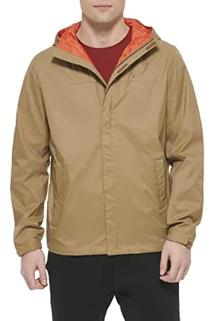 Tommy Hilfiger Herren Lightweight Breathable Waterproof Hooded Rain Jacket Regenmantel, , XS