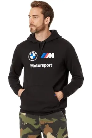 PUMA Herren BMW M Motorsport Essentials Fleece Hoodie Sweatshirt, Schwarz, Small