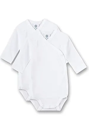 Sanetta Wickelbody Langarm (Doppelpack) | Nachhaltiger und süßer Wickelbody für Babys aus Bio-Baumwolle. Inhalt: 2er Set Baby Wickelbody 062