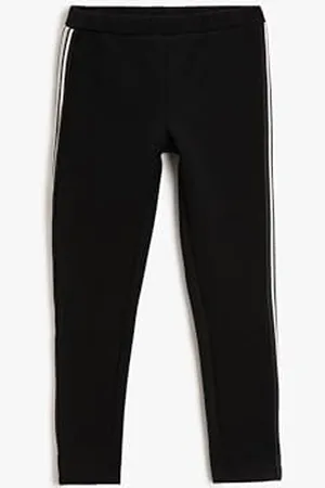 Koton Girl Side Strip Detail Leggings Elastic Waist