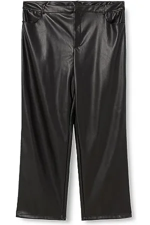 Noisy May NMANDY Yolanda PU HW Wide Pants Curve S