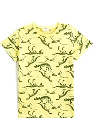 Koton Boys Dinosaur Printed Short Sleeve T-Shirt Crew Neck