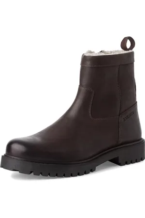 QS by s.Oliver Herren Chelsea Boots aus Leder Gefüttert, (Brown), 43 EU
