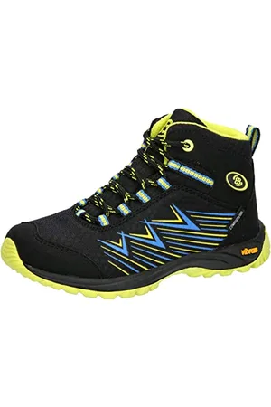 BRUTTING Unisex Kinder Chesna High Cross-Laufschuh, schwarz/blau/lemon, 33 EU
