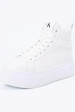Calvin Klein Damen Plateau Sneaker Bold Retro, Weiß (Triple Bright White), 41