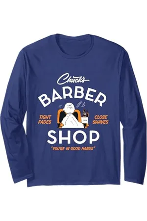 Peanuts Erdnüsse Charlie Brown Chucks Barber Shop Langarmshirt