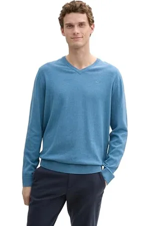 TOM TAILOR Herren Strickpullover mit V-Ausschnitt, , XXXL