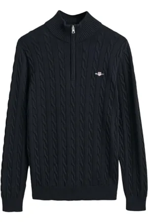 GANT Herren Cotton Cable Half Zip Pullover, , XX-Large