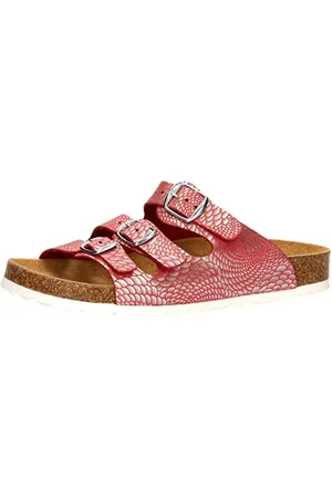 LICO Damen Bioline Snake Hausschuhe, rosa/Silber, 37 EU
