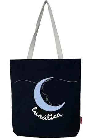 Hello-Bags . Tote Bag mit Reißverschluss, Futter und Innentasche. Außen: 100% Baumwolle. Inklusive schönem Kraft-Umschlag. Modell: Lunatica, Farbe: Ecru/ . Maße: 37 x 38 cm., , L