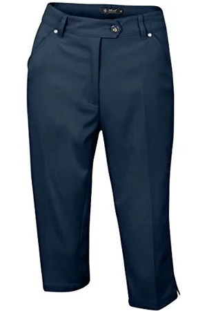Island Green IGLPNT1487SS Capri-Golfhose für Damen, Dunkles Marineblau, EU 38