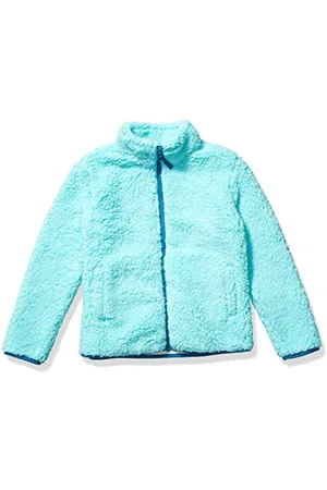Amazon Mädchen Sherpa-Fleecejacke mit durchgehendem Reißverschluss, , 3 Jahre