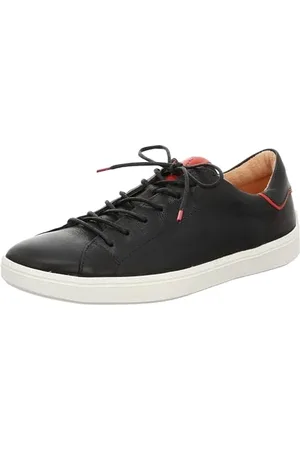 Think! Think Herren TURNA chromfrei gegerbte nachhaltige Wechselfußbett Sneaker, Schwarz/Kombi 0000, 44 EU