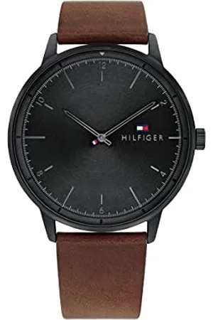 Tommy Hilfiger Analog Quarzuhr für Herren mit Braunes Lederarmband - 1791876