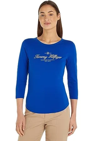 Tommy Hilfiger Damen Langarmshirt Open-Neck Basic, , XS