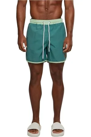 Urban classics Herren Badehose Retro Swimshorts, Retro Badehose für Männer, mit Kordelzug, , XL
