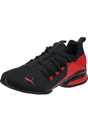 PUMA Herren Axelion Cross Trainer Laufschuh, Schwarz/Signalrot, 42 EU